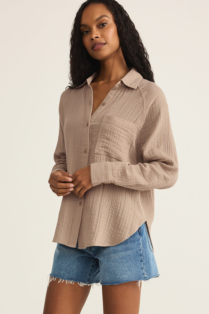 Z Supply - The Perfect Airy Top in Iced Coffee