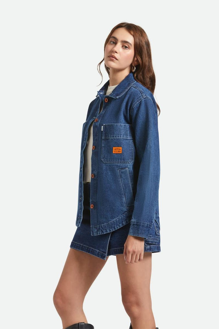 Brixton - Durham Shirt Jacket in Rinse Denim