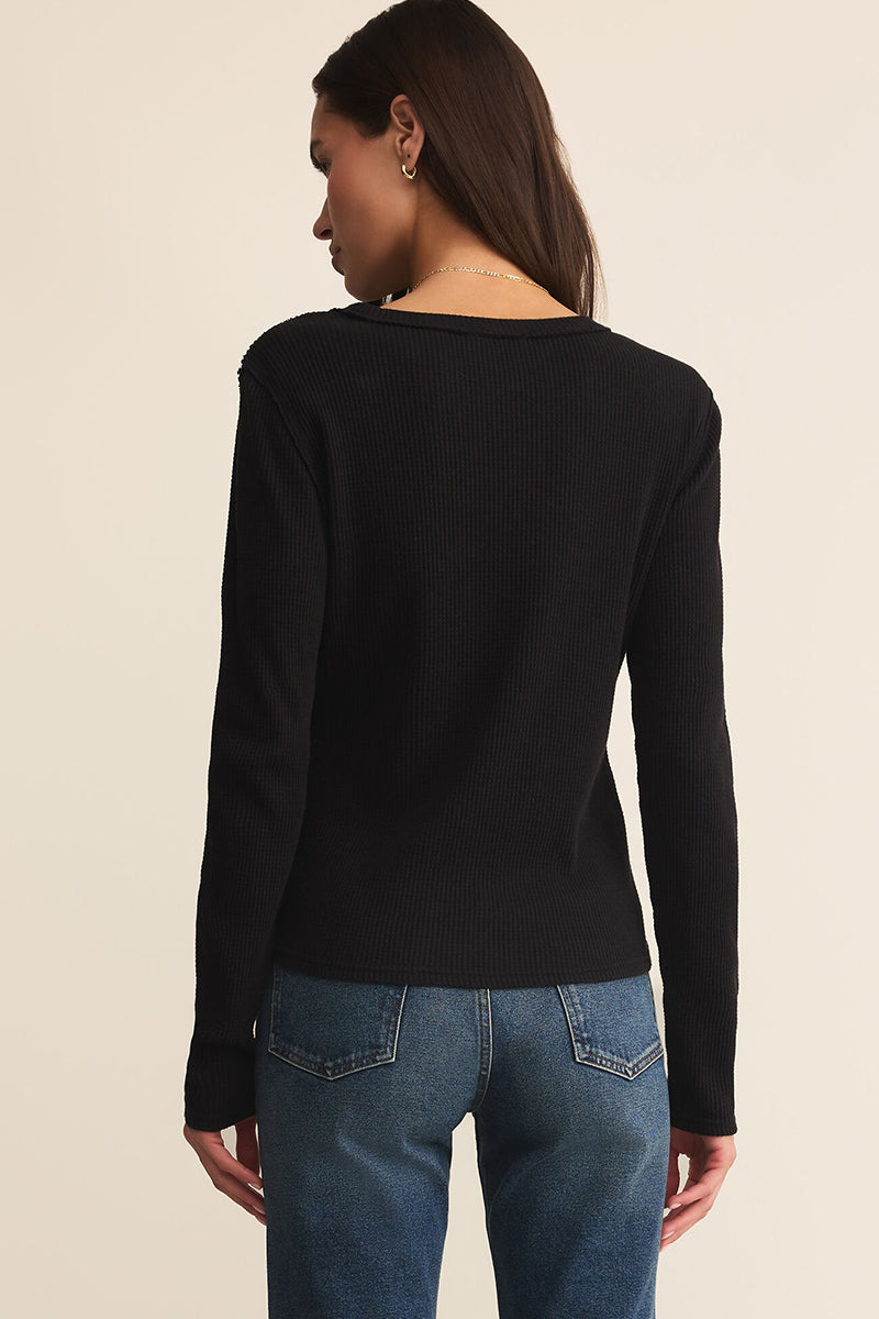 Z Supply - Arlet Mini Thermal Top in Black