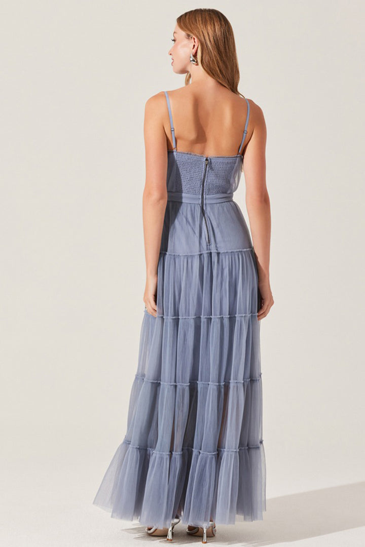 Astr - Mireya Dress in Dusty Blue