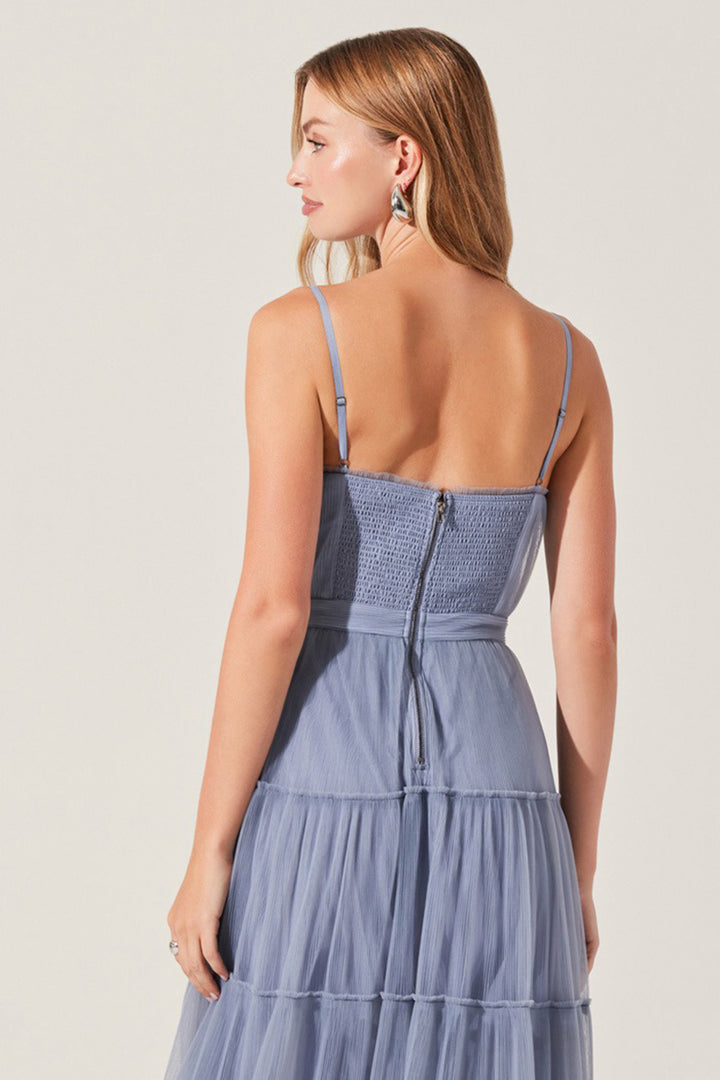 Astr - Mireya Dress in Dusty Blue