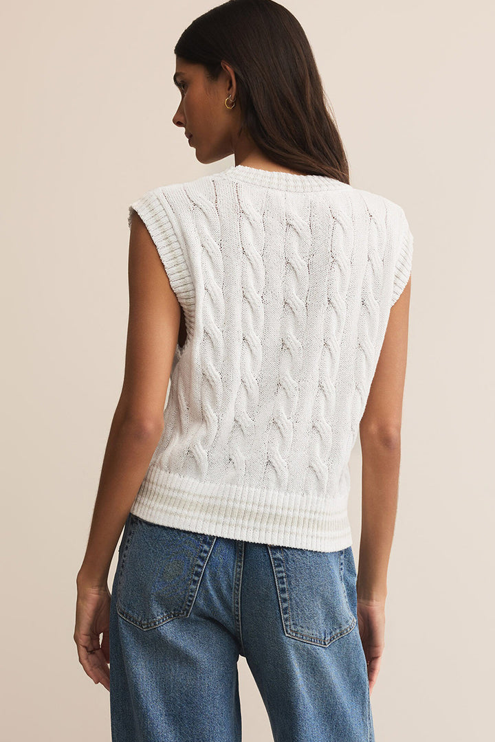 Z Supply - Fiarway Knit Vest in White