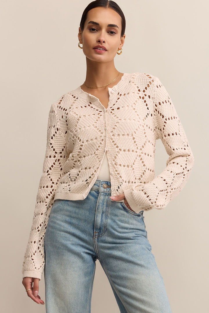 Z Supply - Rosalyn Sweater Cardigan in Crystal