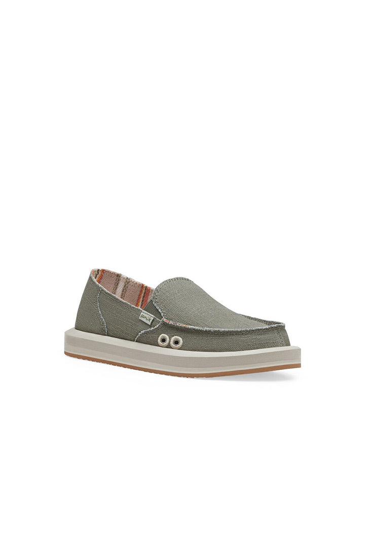 Sanuk - Donna Soft Top Hemp in "Smokey Olive"